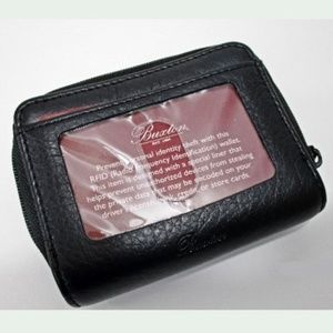 COPY - BUXTON IDENTIFICATION ladies Black wallet NWT